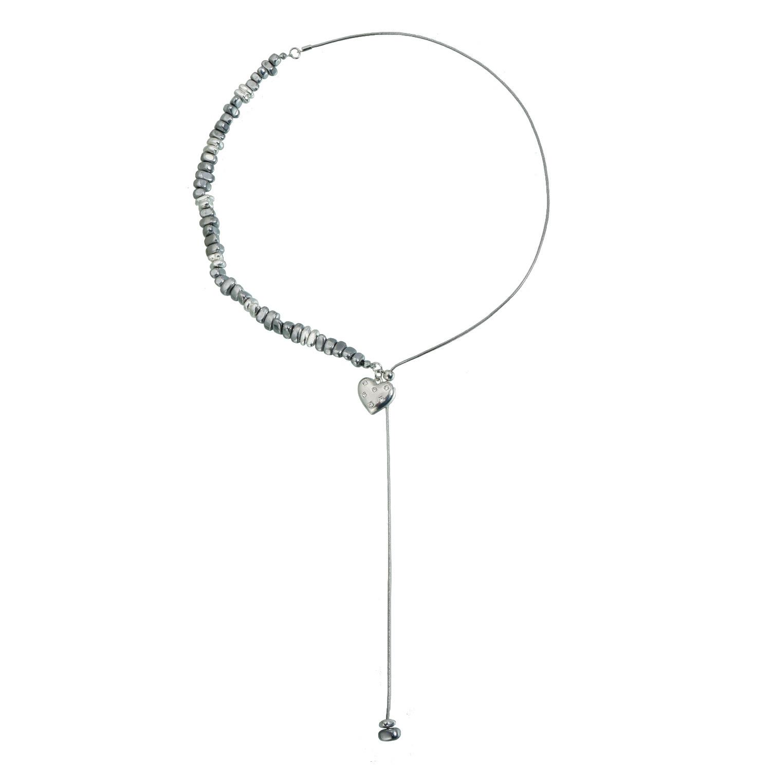 Sweet and cool less love adjustable necklace ins exquisite black gallstone beaded necklace