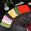 Xuan Paper Circular Fan Blank Calligraphy Thickened Black Bamboo Long Handle Fan Uterus Fan Chinese Ancient Style Double-Sided High-End Japanese DIY