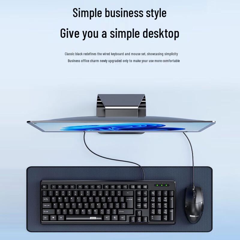 Lenovo PW11 Ergonomic Wired Keyboard and Mouse Combo
