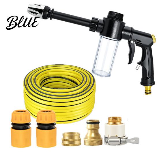 Car Wash Hose Nozzle Garden with Foam Cannon 3 Spray Modes High-Pressure Yard Cleaning Nozzle Heavy Duty Booster for Washing Outdoor