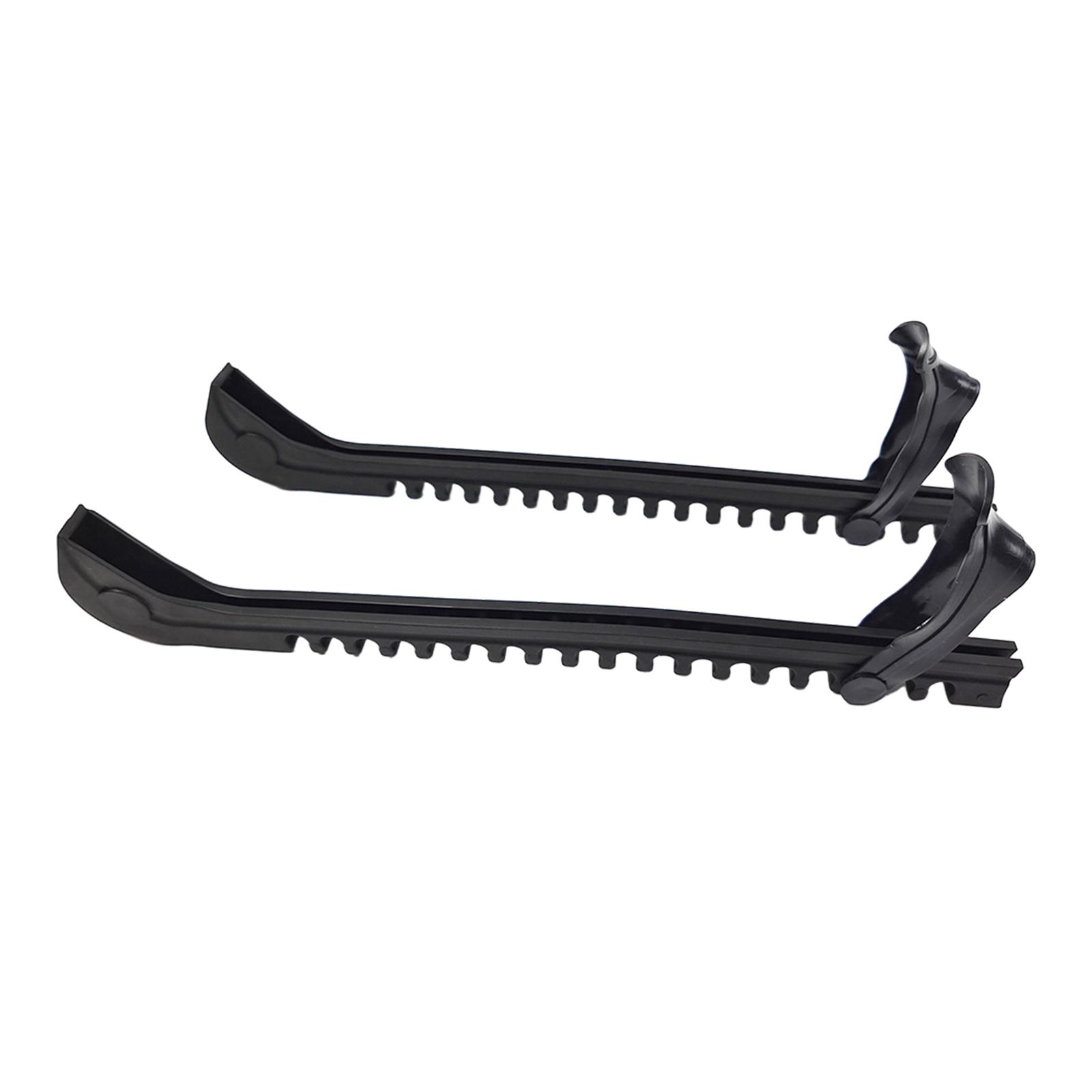 2Pcs Ice Skate Guards Figure Skates Adjustable Buckle Soft Flexible Protect Sleeve Skate Blade Guards Ice Skating Protector чёрный