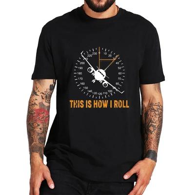 Camisetas de Moda para Hombre Divertidas Esta Es Mi Forma de Rodar T Avión Aviación Piloto Camiseta de Manga Corta Tops para Hombre Camisa Camisetas Personalizadas