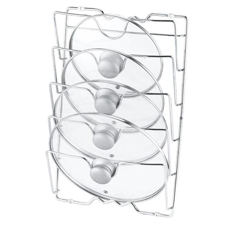 Kitchen Supplies Multifunctional Multi-layer Wall Hanging Pot Cover Rack Electroplating Cutting Board Cutting Board Rack