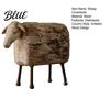 Modern Rustic Home Decor Distressed Imitation Wood Grain Sheep Figurine Resin Farmhouse Animal Statue for Shelf Tabletop Decor Retro Country