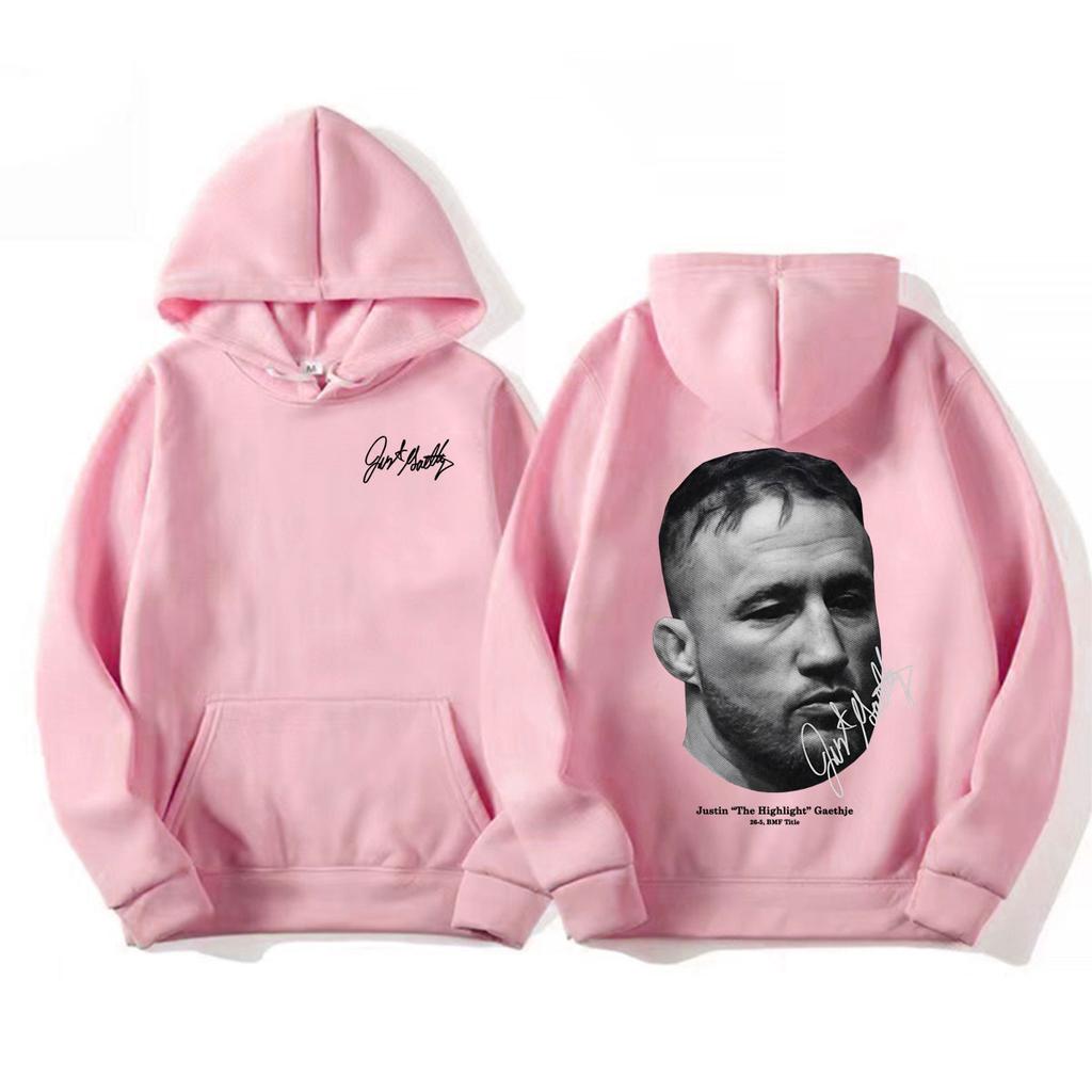 Justin The Highlight Gaethje Graphic Hoodies Men Women Vintage 90s Violence Aesthetics Sweatshirt Oversized Hoodie