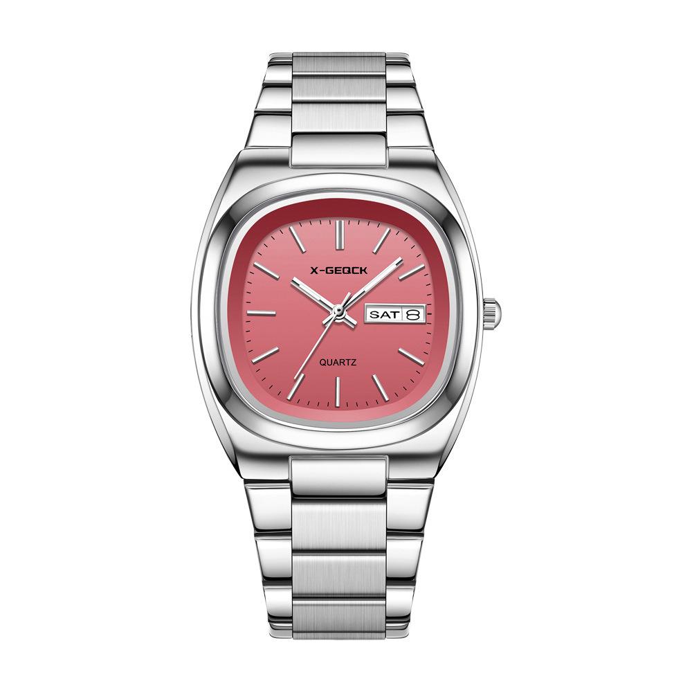 High-Value Watch Women'S Light Luxury Hong Kong Style Double Calendar Women'S Watch Steel Belt Watch Women'S Niche Light Luxury Quartz Watch Women