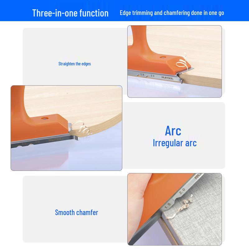 Edge Banding Trimmer & Chamfering Planer for Straight, Round, and Irregular Woodworking Angles