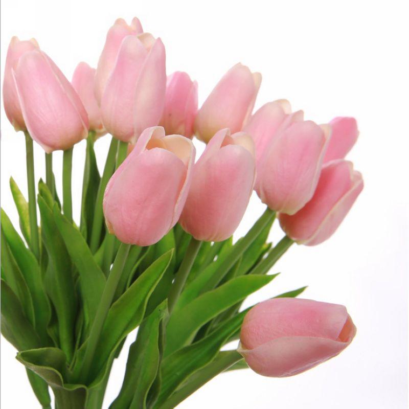 6 teile/los Künstliche Blumen Bouquet Mini Tulpe Hochzeit Braut Brautjungfer Hortensien Floral Party Decor