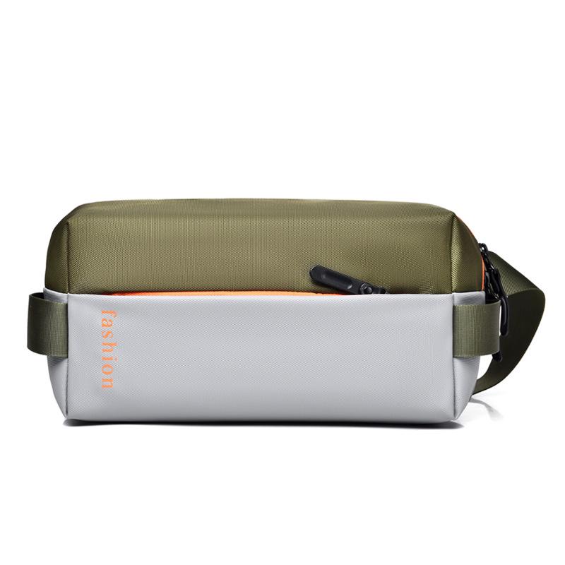 Men's Trendy Patchwork Chest Bag: Fashionable Crossbody for Commuting & Travel