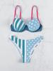 1011 neuer Bikini Europäischer und Amerikanischer High-Waist-Bikini Sexy Bikini mit Stahlbügeln und Push-up