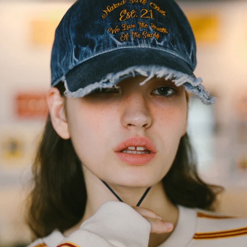 

Naked Surf Club Lettering String Ball Cap (Indigo Blue) Indigo Blue_Free