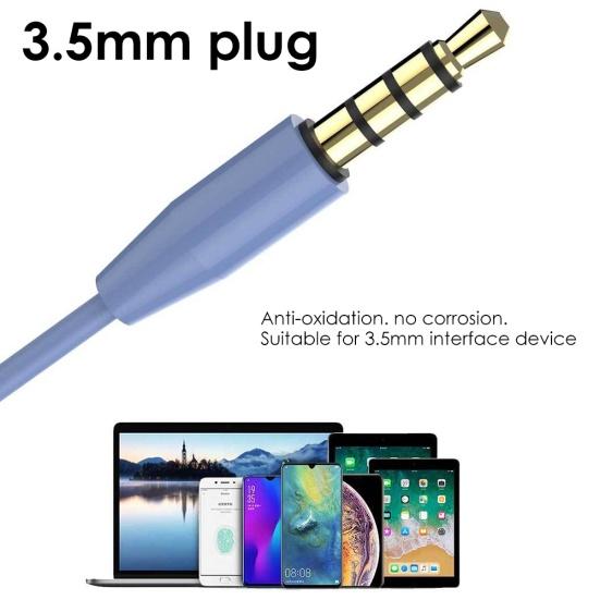 3.5mm Wired In-Ear 4D Stereo HiFi Music Earphone Headset with Mic for Phone PC