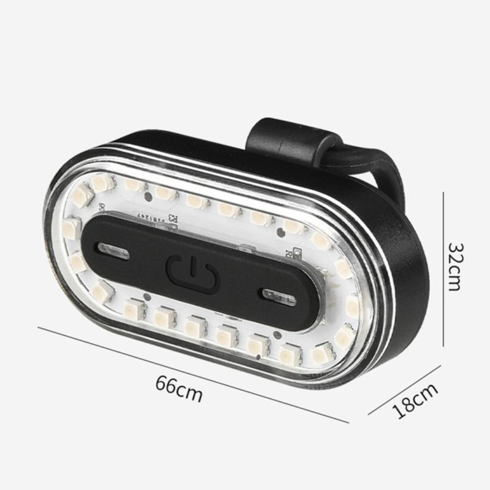 Waterproof Bike Tail Light Rainbow LED Rear Taillight Bright Light Skateboard Light  Safety Warning
