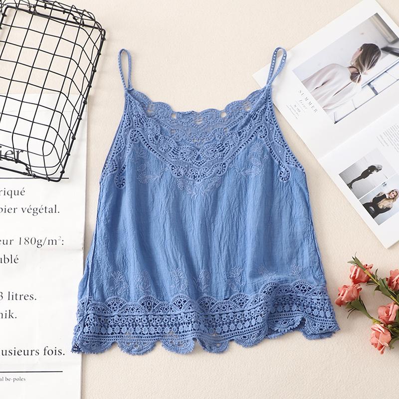 Chaleco de ganchillo de punto hueco para el verano de mujer con nuevo top de tirantes suelto bohemio sin mangas