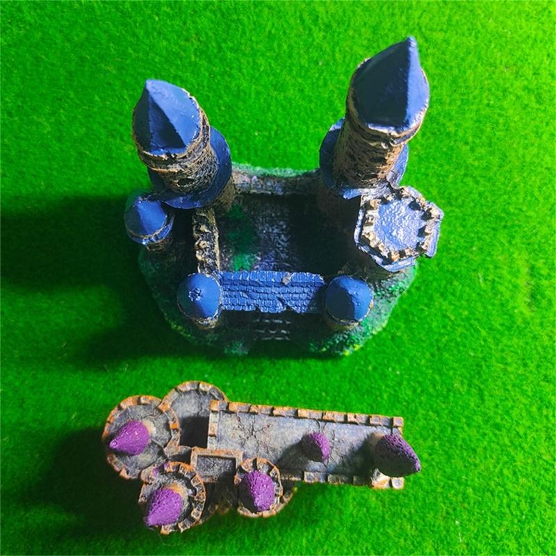 Aquarium Castles Statue Artificial Hideouts House Resin Aquarium Decorations Art Crafts  Habitat Ornaments