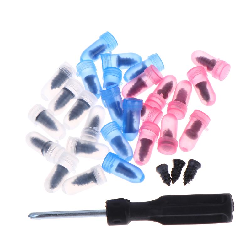 

Puncture Repair Kit For Car Vacuum Tire Repair Screws Tire Rubber Screw Nails+ Tool Set W/Box Quick Repair For Tire Plug Onesize