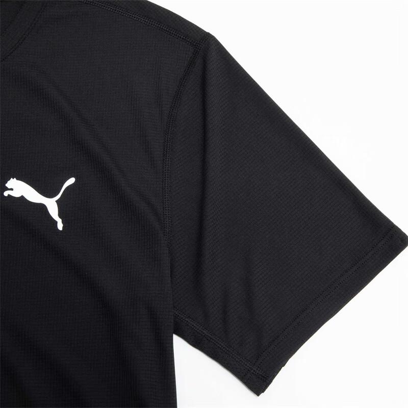Puma Run Favorite Velocity Tee Solid Color Casual Crew Neck Straight Short Sleeve T-Shirt Men Tops Black 525456-01