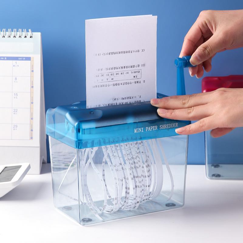 Manual Shredder, Office Mini Manual Small Paper Shredding Tool, Hand-crank Shredder, A4 Paper Shredder