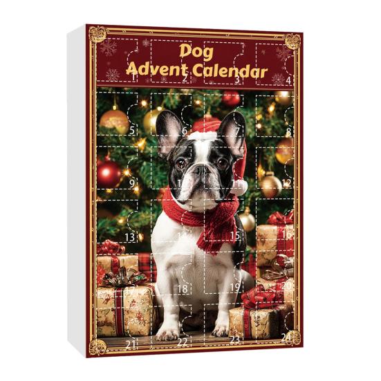 Dog Advent Calendar 2025 24Pcs 2D Dog Breeds Ornaments for Tree