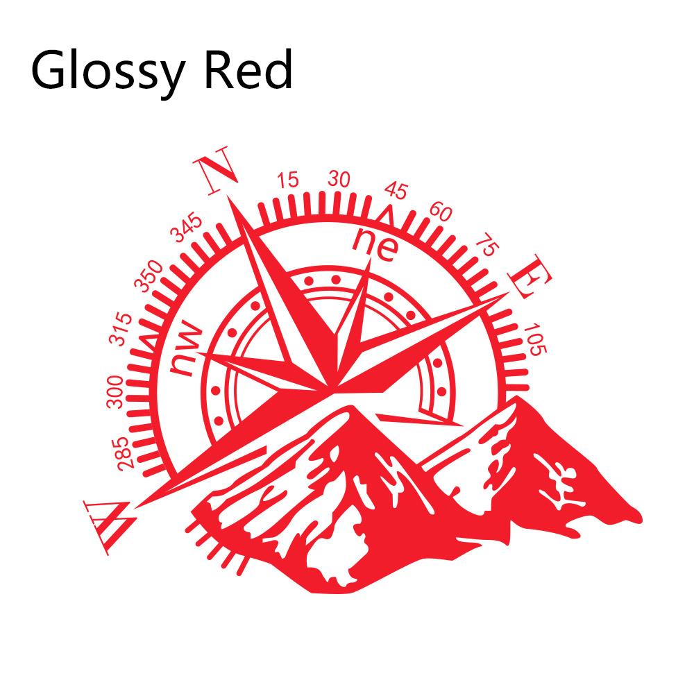 2Pcs Car Door Side Stickers Vinyl Film Auto Decoration Compass Decal Waterproof SUV Styling Automobiles Car Tuning Accessories