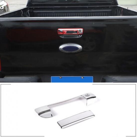 ABS Silver Tailgate Door Handle Bowl Decor Cover Trim For Ford Ranger 2015-