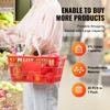 SucceBuy 20pcs Shopping Basket 21L Plastic Grocery Basket with Handle Portable Shop Bulk Used for Retail Store Supermarket