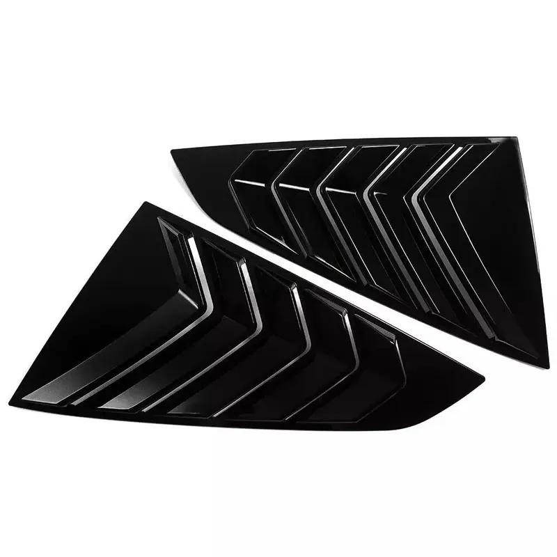 For Ford Mustang 2024 2025 ABS Plastic Rear Window Quarter Louver Scoop Cover Side Vent Shutter Trim Car Adhesive Accessories