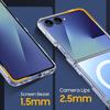 Suitable for Samsung ZFlip 20% Off Foldable Phone Case, Transparent Magnetic Protective Cover Zflip7, Airbag Anti-drop, Anti-yellowing, Anti-scratch