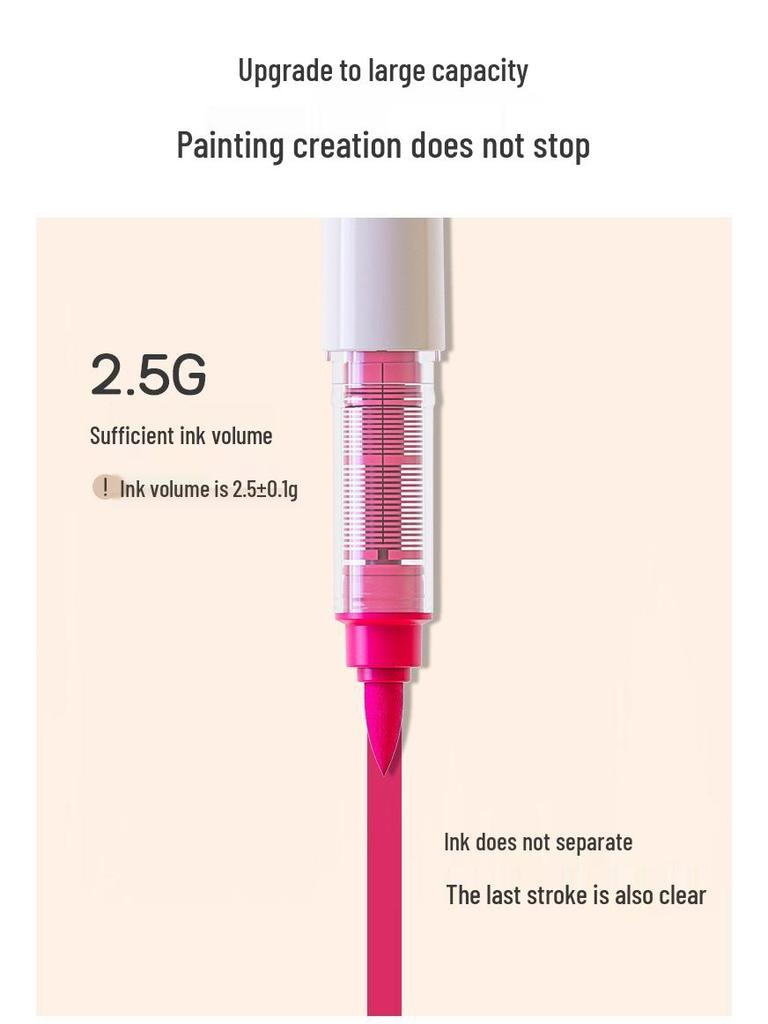 Blue Fruit Direct Liquid Acrylic Marker Pen for Kids - Large Capacity Soft Tip for Watercolor Painting