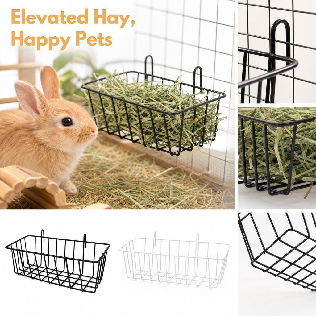 Small Pet Feeder for Rabbits and Pigs – Rack for, Hanging Feeding Tool