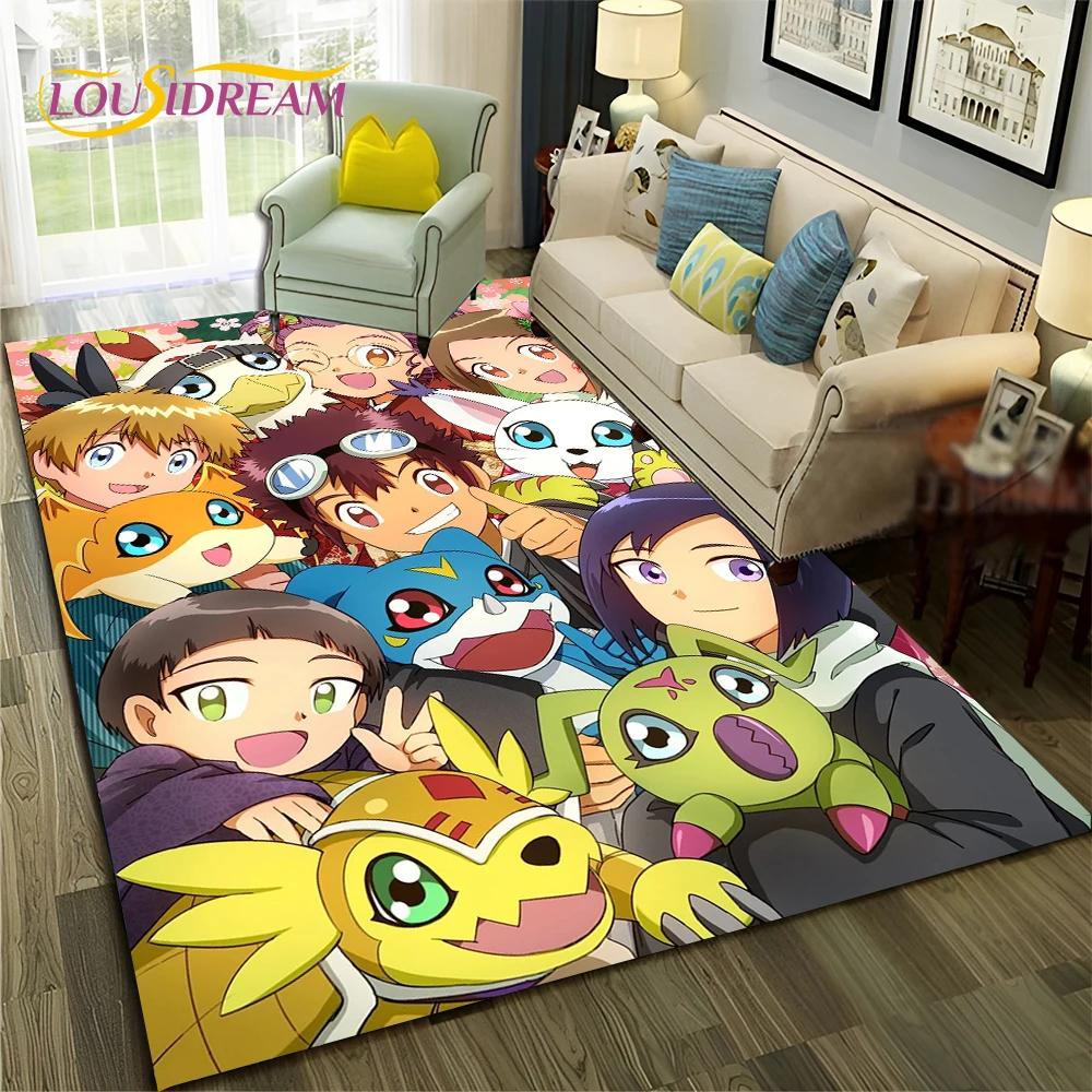 Cartoon Digimon Adventure Monster 3D Carpet Rug for Home Living Room Bedroom Sofa Doormat Decor,kids Area Rug Non-slip Floor Mat