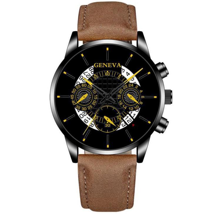 Geneva Wish Fashion Creative Calendar, Men'S Business Belt Watch