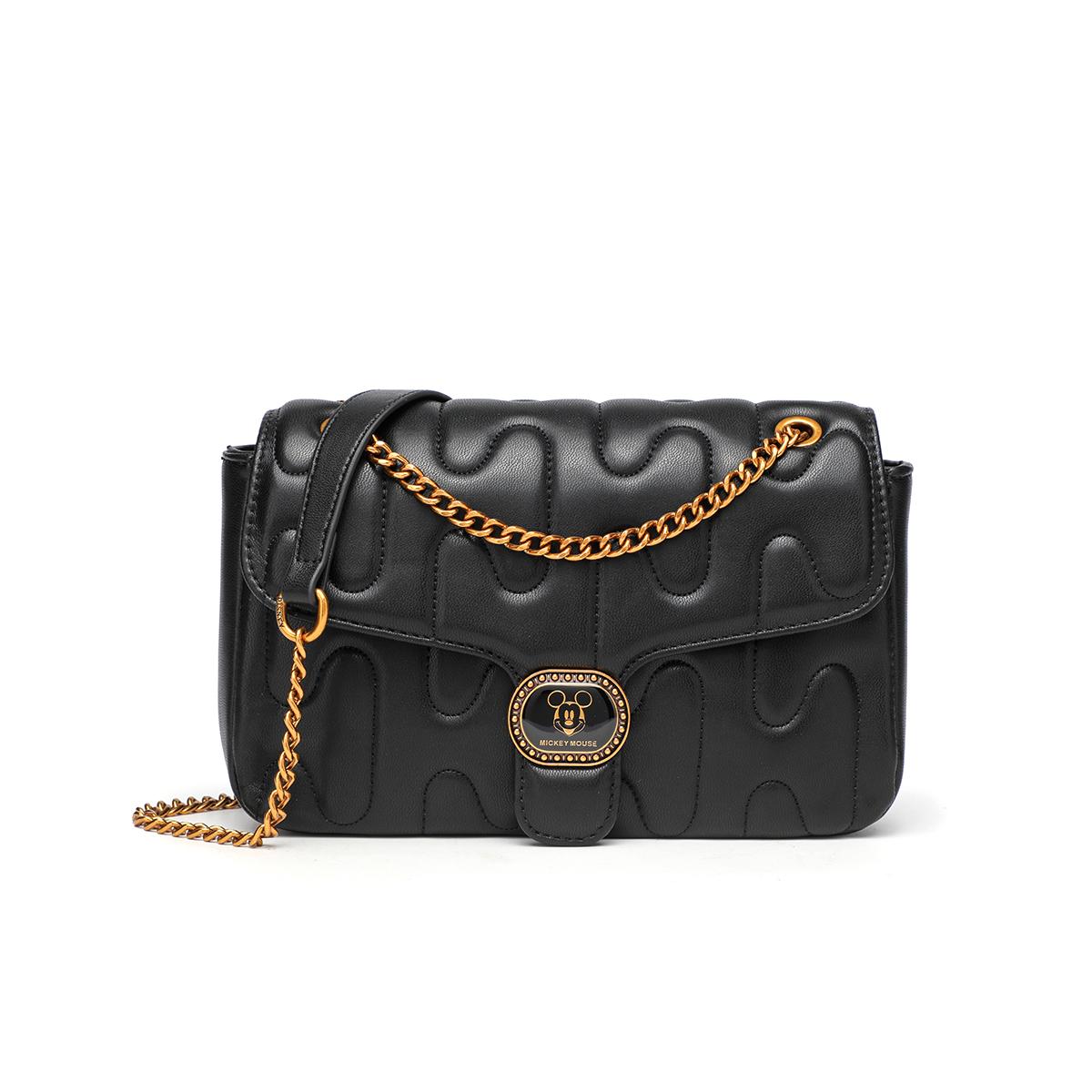 

New Disney Mickey PU Shoulder Bag, Crossbody Bag Regular Women s Black/Pink BMK-71505 22.1*7.1*14.0CM