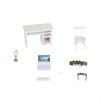 1:12 Scale Office Furniture Mini Decoration Dollhouse Desk and Chair Set Realistic Model Miniature