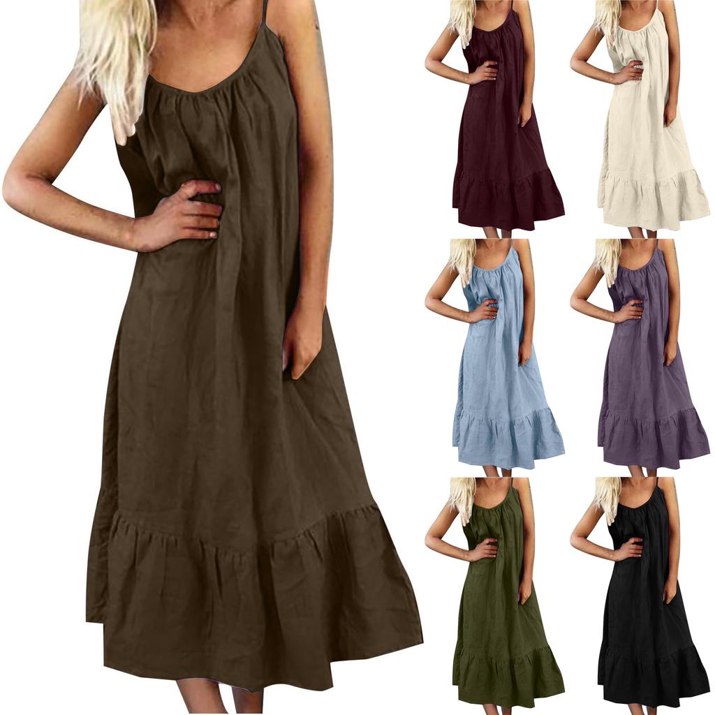Women's Backless Strapless Dresses, Backless Loungewear Dress, Sleeveless, House Dress, Long Dress With Back Bow