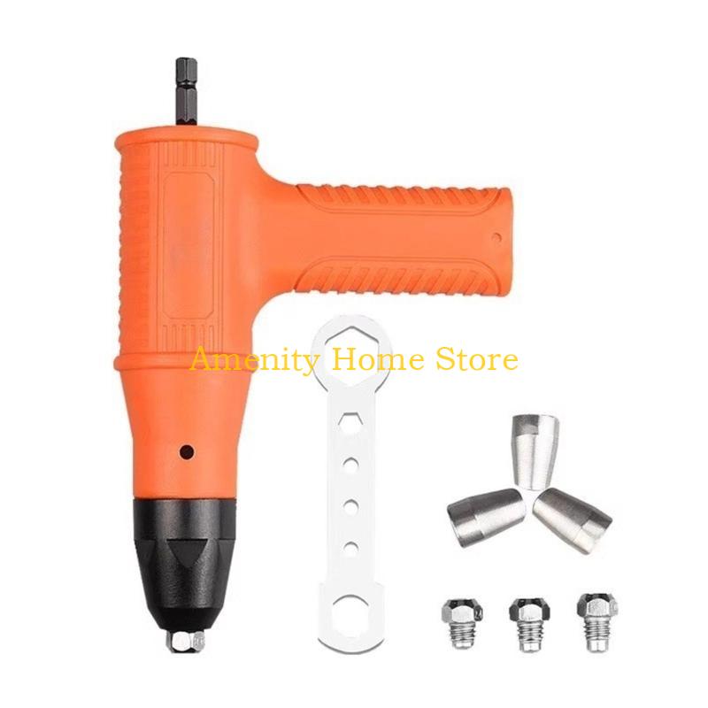 F26C Electric Rivet Guns Head Professional Riveter Nut Guns for Cordless Electric Drill Riveting Adapter Rivet Guns Nut