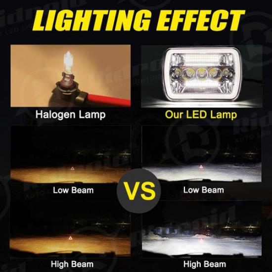 5x7" 7x6" LED Headlight Hi-Lo Beam DRL For Toyota Pickup 1982-1995 Truck 4Runner