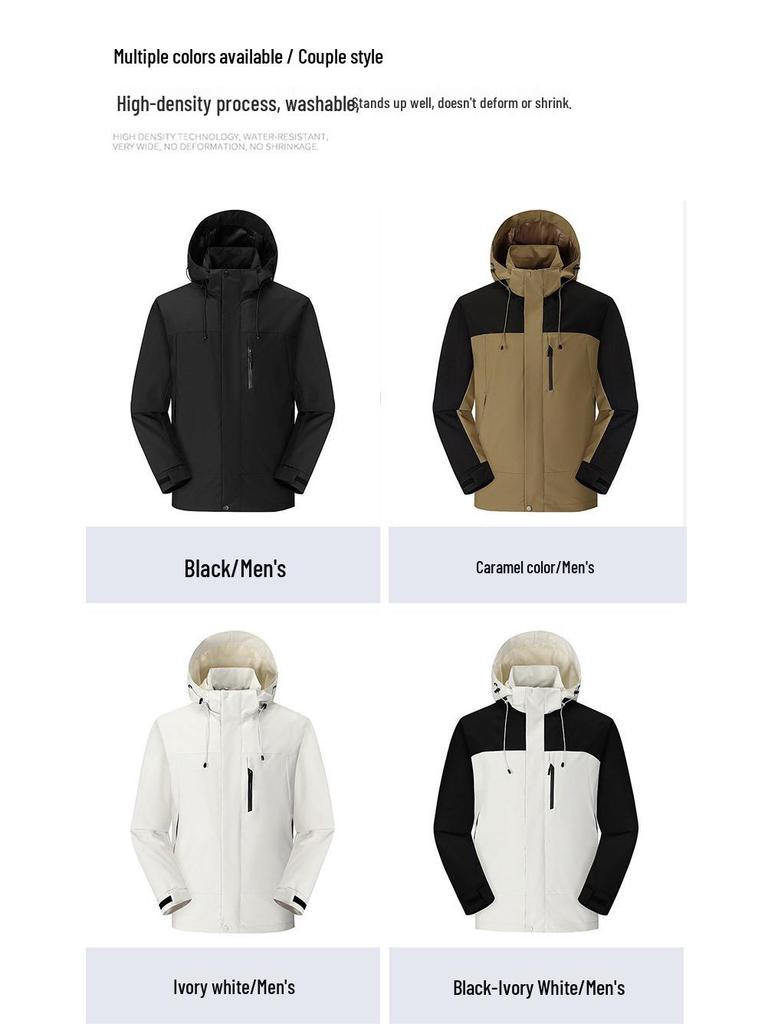 2024 Bei Jia Unisex Waterproof Windbreaker Jacket - Trendy Spring & Autumn Casual Coat for Couples