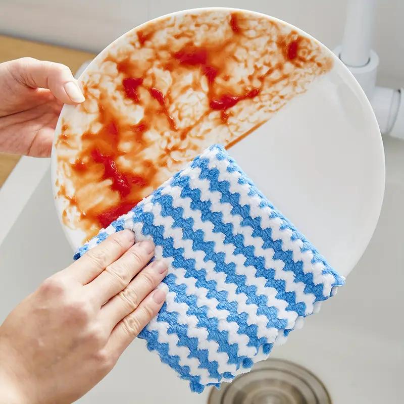 Oboustranné flísové utěrky na nádobí Super absorpční čisticí utěrky Drtící podložky Kuchyňské mytí nádobí Hadry na skleněná okna Utěrka
