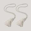 2 Stück Boho-Stil Makramee Gardinen-Raffhalter Minimalistische Boho-Gardinen-Raffhalter Heimdekoration