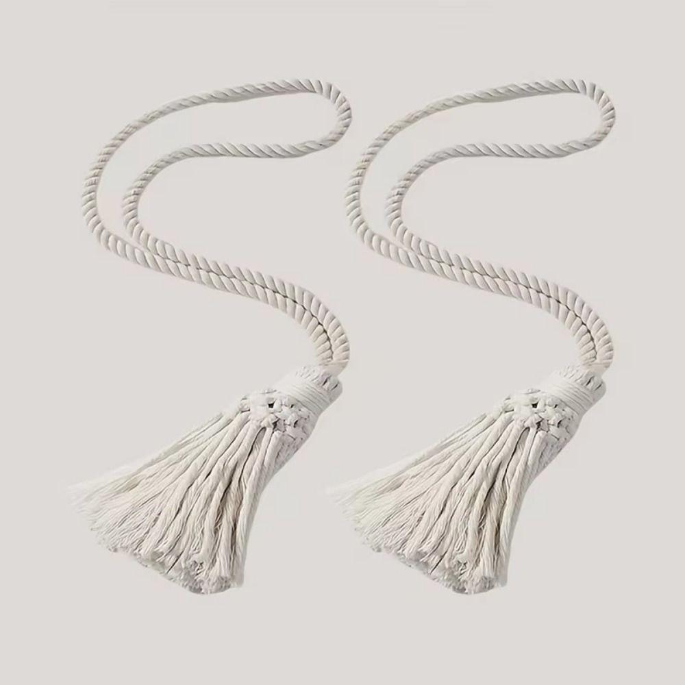 2 Stück Boho-Stil Makramee Gardinen-Raffhalter Minimalistische Boho-Gardinen-Raffhalter Heimdekoration