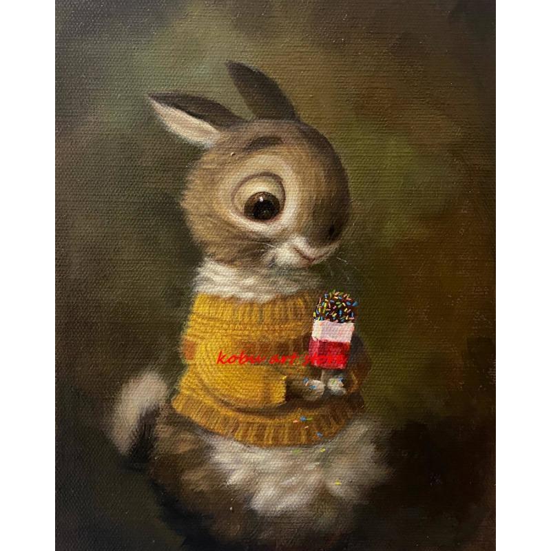 Vintage Funny Puppy Eating Donut Art Poster Print Cute Amusing Kitten Eating Snacks Canvas Painting Living Room Wall Home Decor