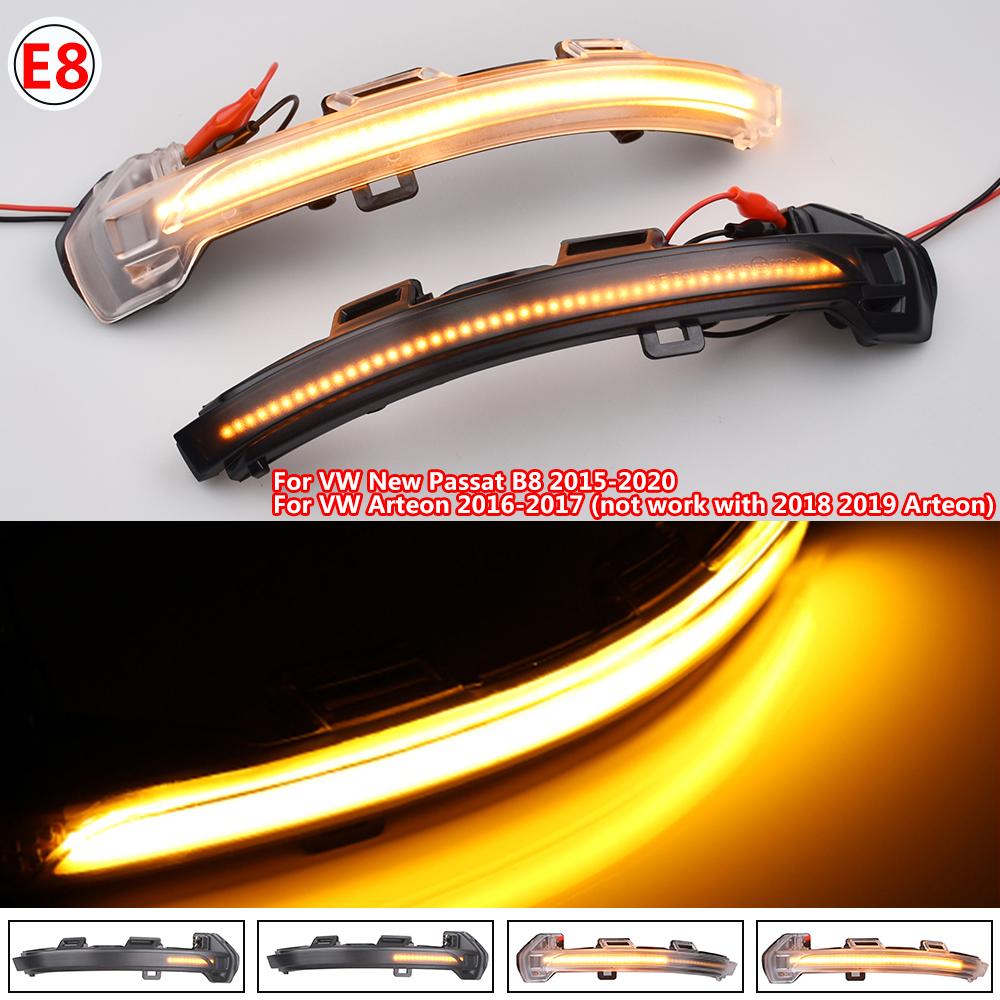 For VW Passat B8 Variant Arteon Rearview Side Mirror Dynamic Sequential Blinker Indicator LED Turn Signal Light 2015 2016 2017