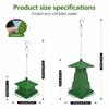 Windproof Wild Bird Feeder Large Capacity Folding Bird Food Dispenser with Hang Rope Multi-purpose Bird Feeding Station Tree