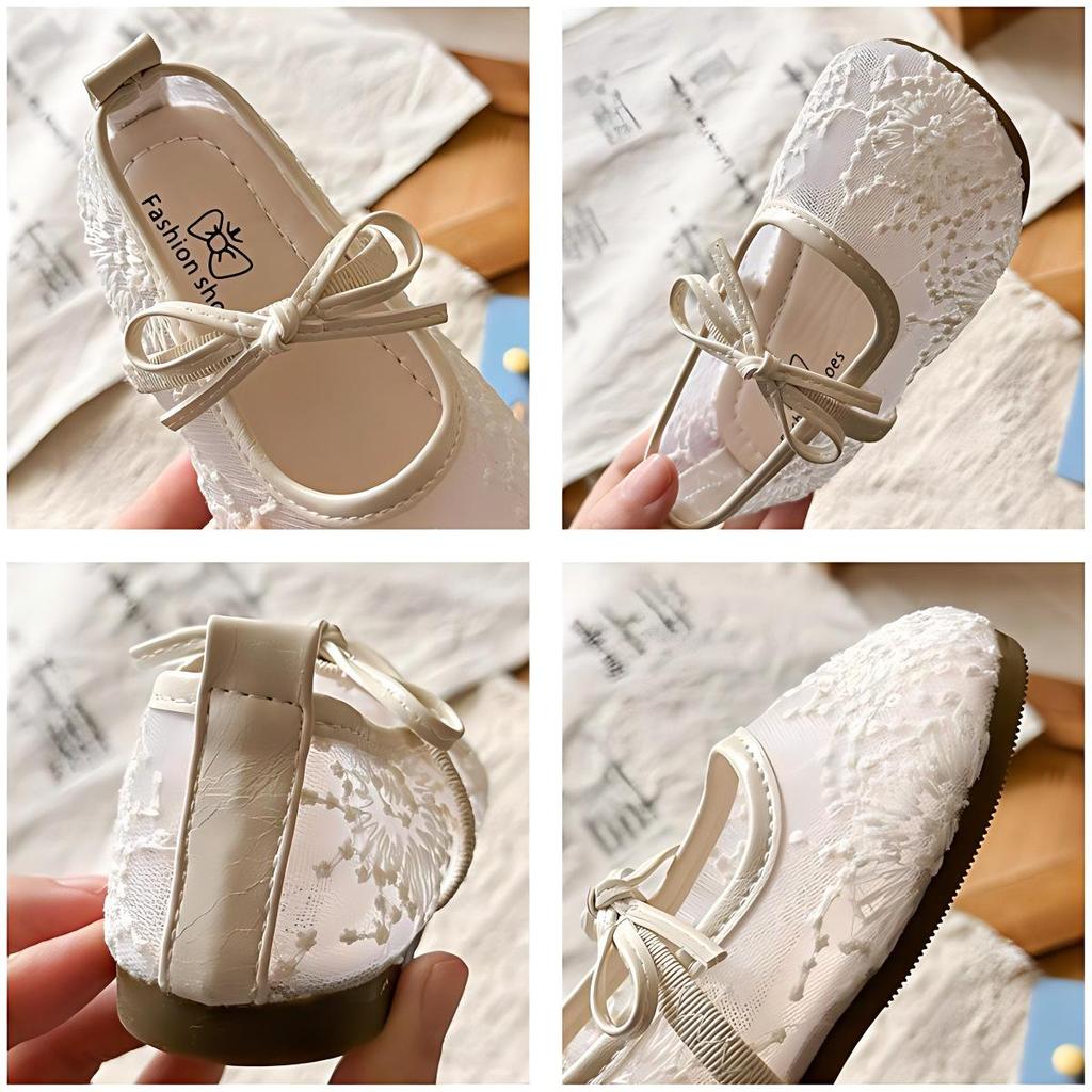 2026 Girls' Breathable Mesh Mary Jane Sandals - Spring/Summer Bow Design