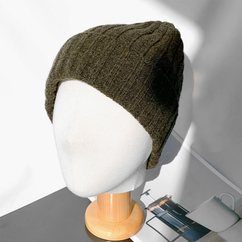 Мужская плотная шапка-бини для пары C0604_Black