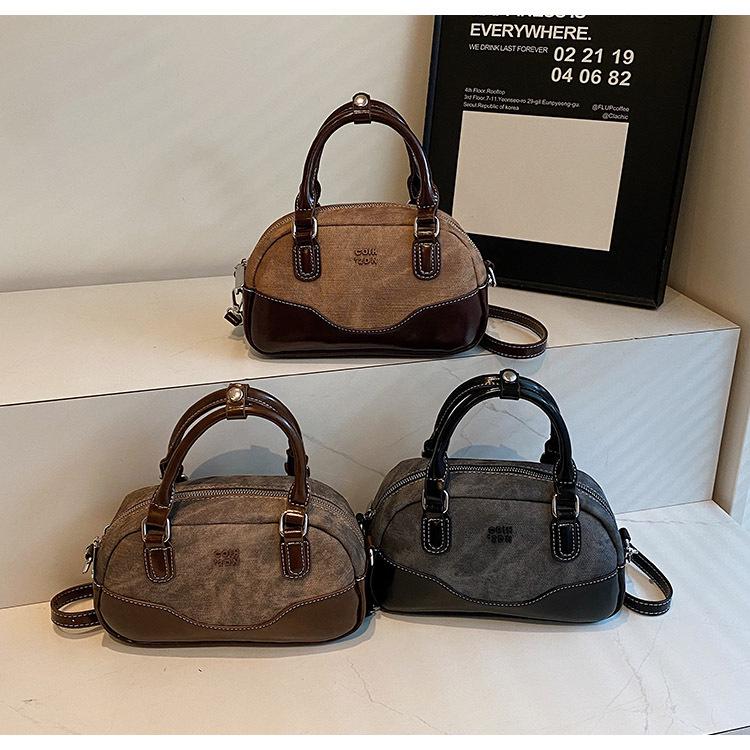 2024 Autumn/Winter Small High-End Fashion Handheld Bowling Bag & Crossbody Commute Shoulder Bag for Women.