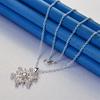 925 Sterling Silver 16-30 Inch Exquisite Snowflake Zircon Pendant Necklace for Women's Wedding Fashion Accessories Jewelry