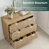 Modern Chest of Drawers in Medieval Country House Style with Three Drawers, Suitable for Living Room, Bedroom, Hallway, Oak Color.