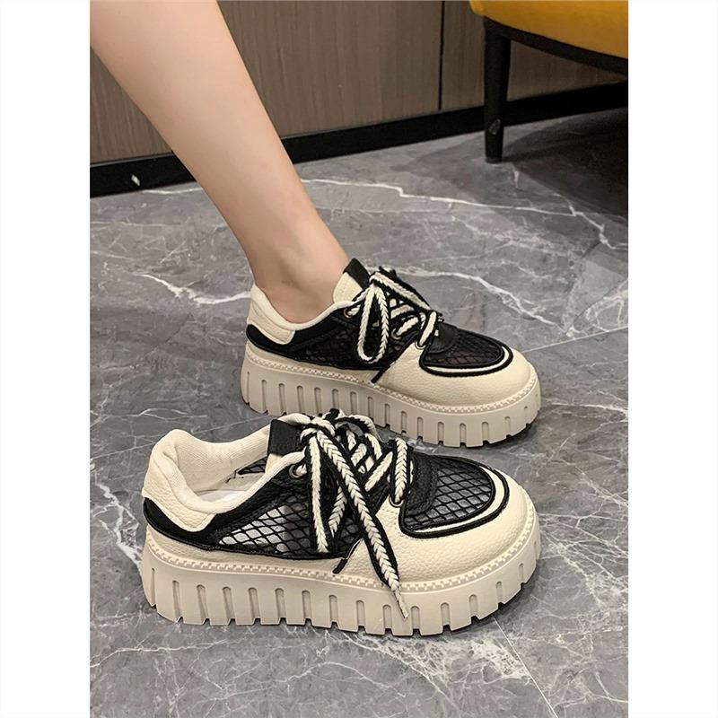 Thick-soled breathable little white shoes women's 2025 autumn new versatile casual sports shoes women's mesh lightweight board shoes women